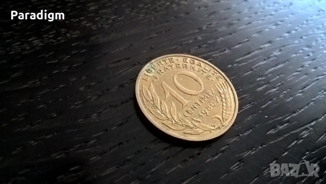 Монета - Франция - 10 сентима | 1980г., снимка 1 - Нумизматика и бонистика - 28374394