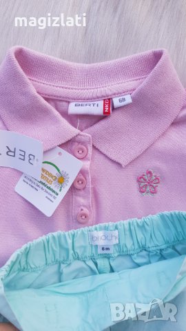 Нова тениска с якичка 3-6 месеца, снимка 3 - Бебешки блузки - 32973539
