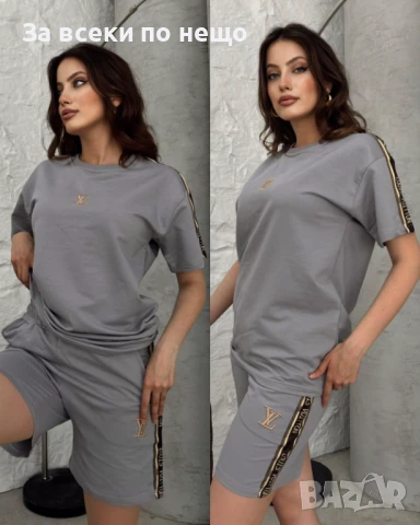 Louis Vuitton Дамски Летен Комплект👚🩳Дамски Къс Екип Луис Витон Код A669, снимка 4 - Комплекти - 50669658