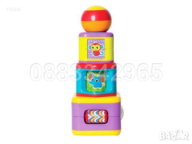 НОВИ! Playgro Активна играчка кубчета КУЛА , снимка 3 - Дрънкалки и чесалки - 33562395