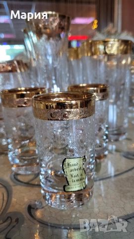Кристални чаши Мурано Медичи , снимка 2 - Чаши - 52793308