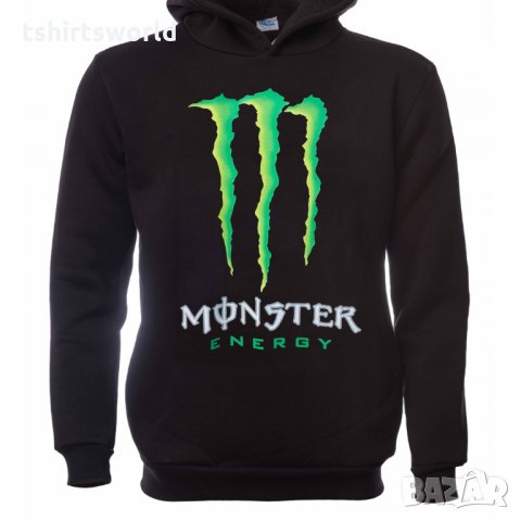 Нов мъжки суичър с трансферен печат MONSTER, снимка 5 - Суичъри - 30173230