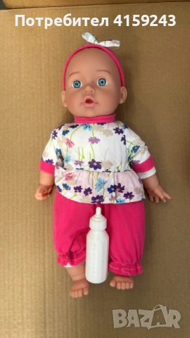 Реалистично говорещо бебе с аксесоар шише, снимка 3 - Кукли - 52651902