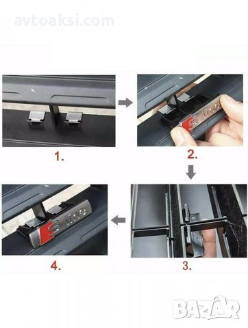 ДЕКОРАЦИЯ ЗА ПРЕДНА РЕШЕТКА S-LINE НИКЕЛ, снимка 3 - Аксесоари и консумативи - 39426257