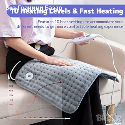 Нова Електрическа Нагревателна подложка облекчаване на болки в гърба и спазми, снимка 4 - Други стоки за дома - 43128434