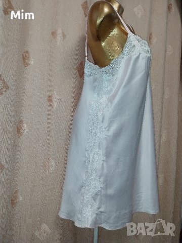 XL LAUREN Светла розова нощница от сатен и дантела , снимка 6 - Бельо - 42955991