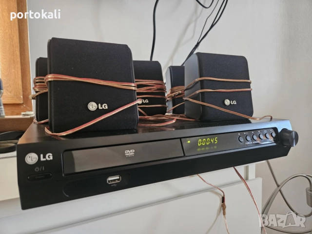 Аудио система домашно кино LG 5.1 дистанционно DVD USB FM + тонколони колони, снимка 8 - Аудиосистеми - 51604141