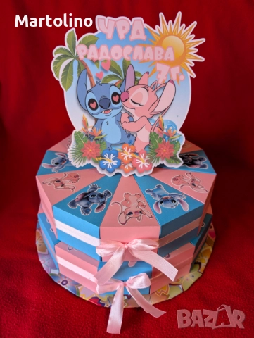 Картонена торта Стич