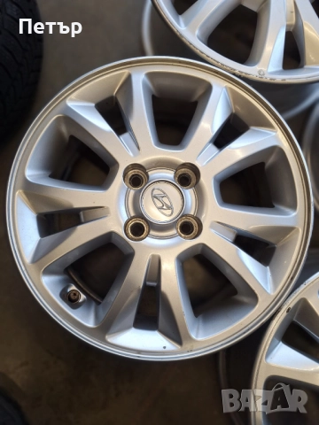 ОРИГИНАЛНИ АЛУМИНИЕВИ ДЖАНТИ ЗА ХЮНДАЙ I 20 -4Х100Х54-15цола, снимка 5 - Гуми и джанти - 52011886