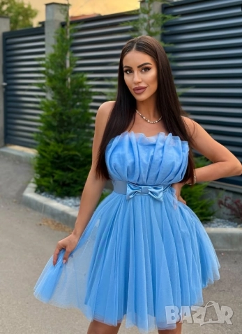 рокля с богат тюл, снимка 2 - Рокли - 52019565