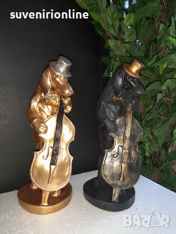 Статуетка куче музикант Дакел, снимка 5 - Статуетки - 38256894