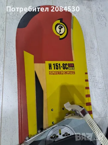 Сноуборд  SANTA CRUZ 151см + автомати PRESCON, снимка 4 - Зимни спортове - 48613341