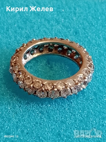 Сребърен пръстен тип Вечност символизира вечната любов подходящ за подарък 37571, снимка 6 - Пръстени - 52872657