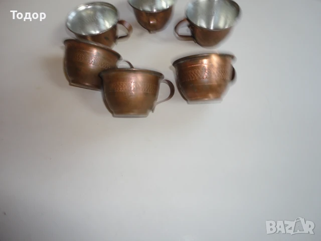 Меден бакърен сервиз чашка чашки меден съд, снимка 5 - Сервизи - 50472035