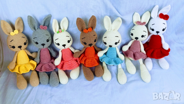 Плетени зайчета, снимка 4 - Плюшени играчки - 36275997