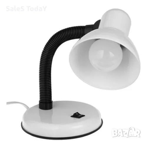 Нощна лампа+ крушка, 14х35 см, бяла