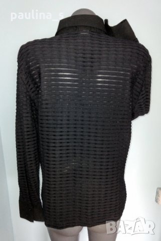 Дизайнерска еластична комбинирана риза" Bernardi" Italy / голям размер , снимка 5 - Ризи - 14269129