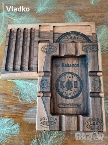 Дървен пепелник за пури , снимка 13 - Други - 36695379