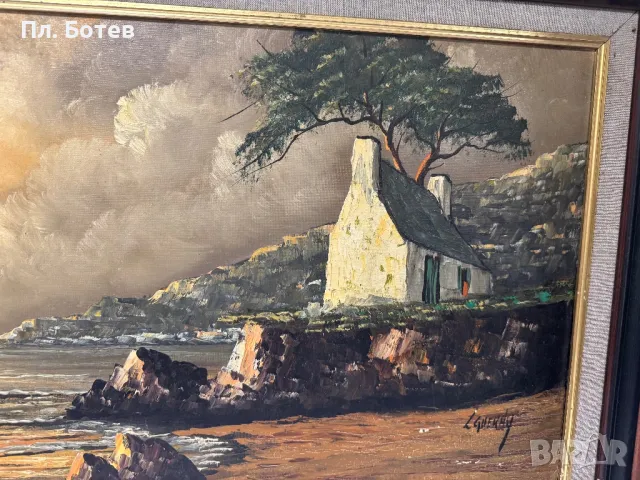 Стара маслена картина, снимка 4 - Картини - 48376268