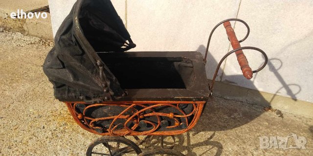 Ретро бебешка количка за кукли, снимка 7 - Антикварни и старинни предмети - 42933953