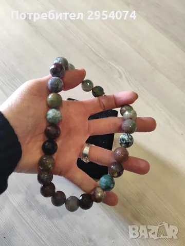 колие от естествени камъни със сребърна закопчалка 49лв, снимка 1