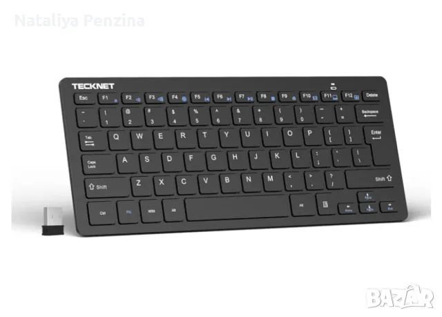 Tecknet Mini Keyboard X315 2.4G - безжична клавиатура за компютри и таблети (сив) , снимка 1