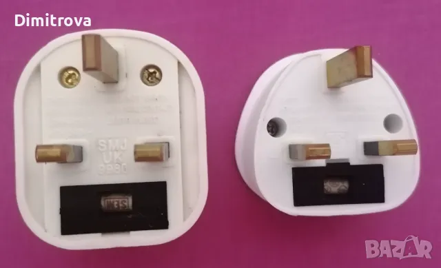  2 бр. адаптер за щепсел от Европа към Англия (EU-UK) с предпазител, снимка 3 - Друга електроника - 48831628