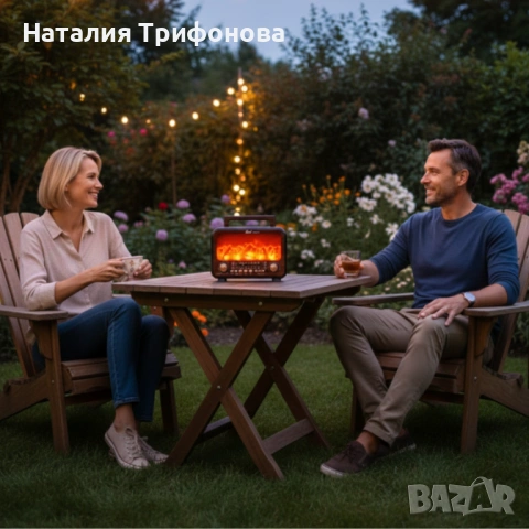 Соларно преносимо радио  FP-2393-S - тип камина с горящи пламъци, снимка 3 - Други стоки за дома - 53401432