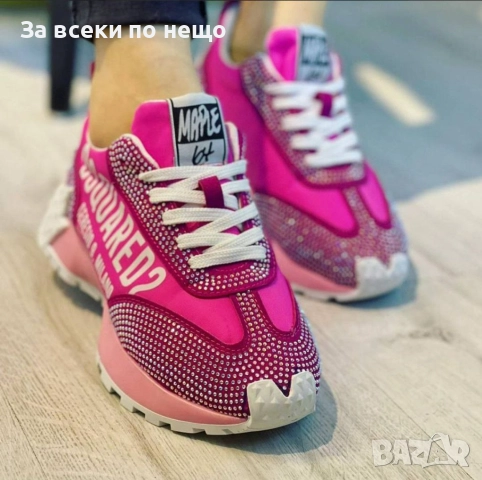 DSQUARED2 Дамски Маратонки С Кутия👟Дамски Спортни Обувки Дискуаред2 Цвят - Розово Код S84, снимка 3 - Маратонки - 52417245