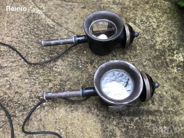 чифт старинни фенери за файтон, снимка 8 - Антикварни и старинни предмети - 34250352