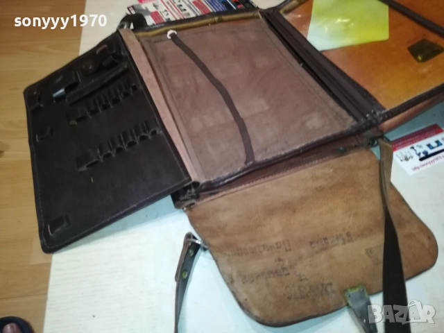 СТАРА КОЖЕНА ЧАНТА-РЕЛИКВА ОТ СОЦА 0709251047, снимка 9 - Антикварни и старинни предмети - 51630976