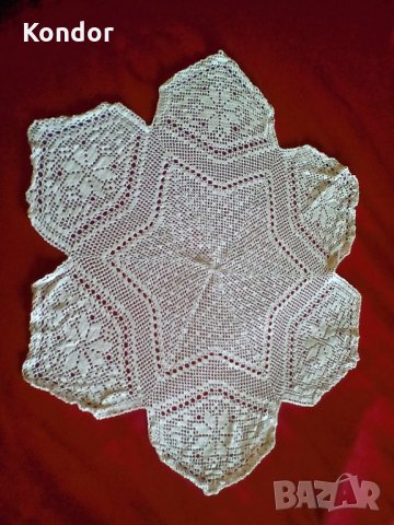 Звезда, плетена на една кука, снимка 6 - Декорация за дома - 34961630