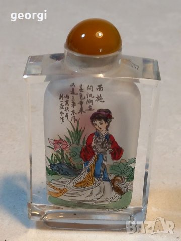 Японско стъклено шишенце за енфие или парфюм, снимка 9 - Колекции - 39038910