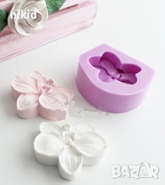 3D Орхидея Пеперуда отворен калъп силиконов молд форма фондан торта украса шоколад гипс сапун , снимка 3 - Форми - 33398548