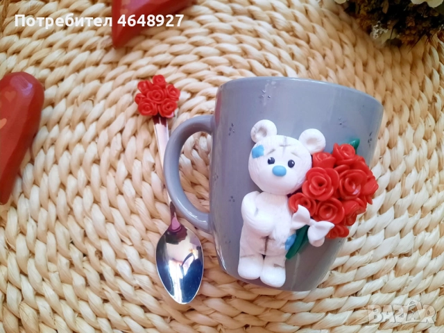 Ръчно изработени чаши и купички с полимерна глина!, снимка 3 - Други - 52823187