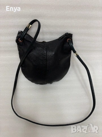 Винтидж дамска кожена чанта за през рамо- черна, марка Riccardo Ferducci, снимка 2 - Чанти - 53572314