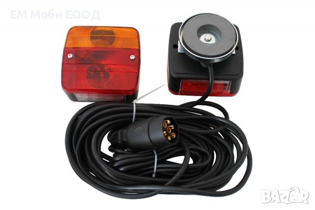 Комплект 2бр универсални стопове с магнит и кабели 7.5M - подходящи за ремарке, колесар, тир, снимка 2 - Аксесоари и консумативи - 38828512