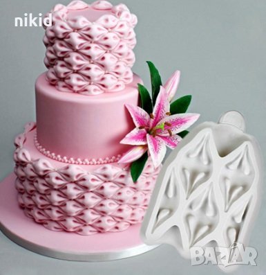 3d Текстура текстил релеф ромбове Ананас силиконов молд форма декорация торта фондан бисквитки