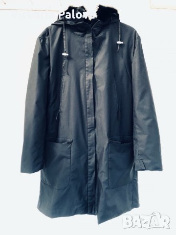 Удобно красиво палто с разкошна качулка(заешка кожа), снимка 14 - Палта, манта - 23046727