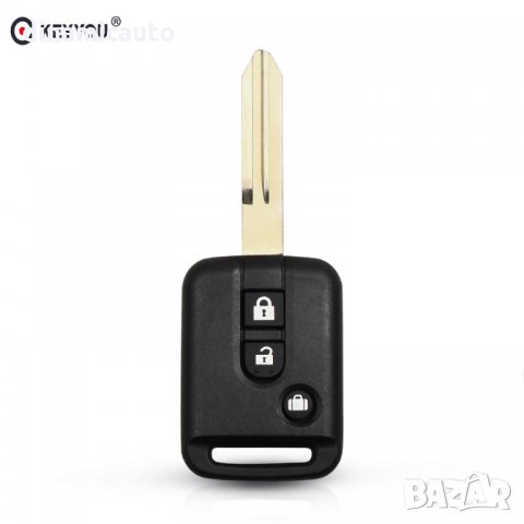 Кутийка за ключ Nissan Micra 350Z Navara Pathfinder - 3 бутона, снимка 1