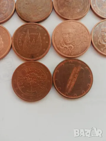 лот 21 монети от 5-евроцента различни държави, снимка 6 - Нумизматика и бонистика - 48030972