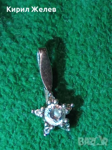 ПРЕКРАСЕН НЕЖЕН СКЪПОЦЕНЕН СРЕБЪРЕН АРТ МЕДАЛЬОН СРЕБРО 925 с БЯЛА ПОЗЛАТА и ФАСЕТ ЦИРКОНИ 72141, снимка 3 - Колиета, медальони, синджири - 43318060