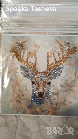 Коледни диамантени картички , снимка 12 - Декорация за дома - 52306913