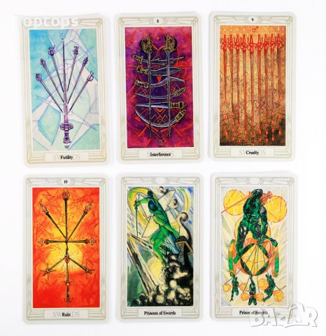 Уникални таро карти: Osho Zen Tarot & Thoth Tarot & Golden Dawn Tarot, снимка 10 - Карти за игра - 34166777