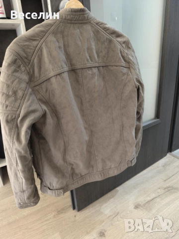 Яке - JJEROCKY JACKET - Faux leather jacket - beige, снимка 4 - Якета - 52938273