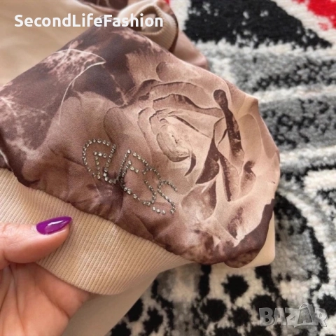 Дамска блуза с дълъг ръкав и флорален принт Guess, размер S, снимка 5 - Блузи с дълъг ръкав и пуловери - 52571935