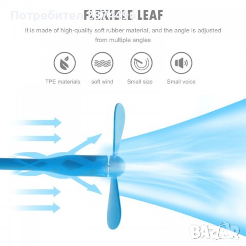 3722 USB вентилатор-портативен, снимка 11 - Други стоки за дома - 37874351