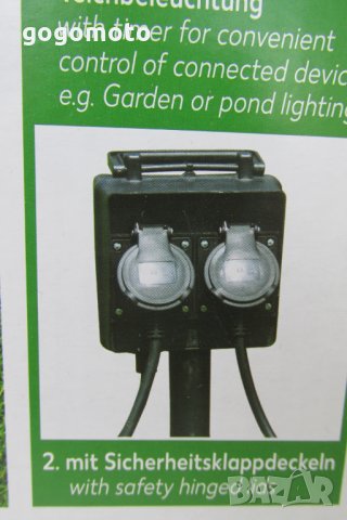 НОВ водоустойчив таймер + ВОДОУСТОЙЧИВ разклонител, контакт,удължител градински практичен,3 м. кабел, снимка 2 - Градинска техника - 28722661