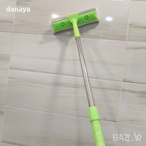 4270 Стъклочистач микрофибър и силиконово перо с телескопична дръжка, снимка 2 - Мопове, кофи, четки и метли - 43314844