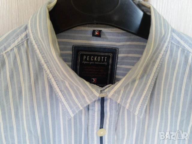 Мъжка риза дълъг ръкав PECKOTT, снимка 3 - Ризи - 32892346